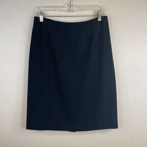 Kasper Womens PENCIL Skirt Sz 10P Petite Black Straight Knee Length CAREER Lined
